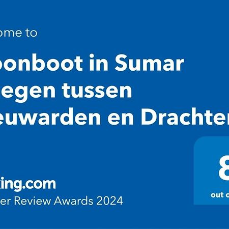 Woonboot In Sumar Gelegen Tussen Leeuwarden En Drachten Suameer 外观 照片
