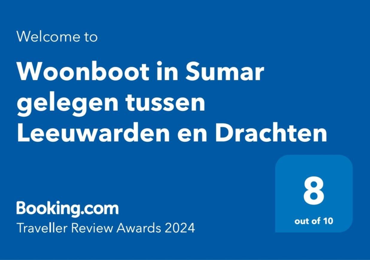 Woonboot In Sumar Gelegen Tussen Leeuwarden En Drachten Suameer 外观 照片